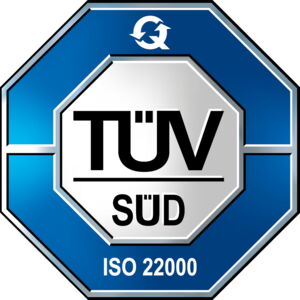 TÜV Süd certificate ISO 22000